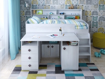 Кровать-чердак "Малыш-5" с полкой Ярофф Москва