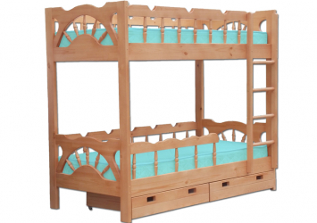 Детская двухъярусная кровать Велес Адмирал с ящиками