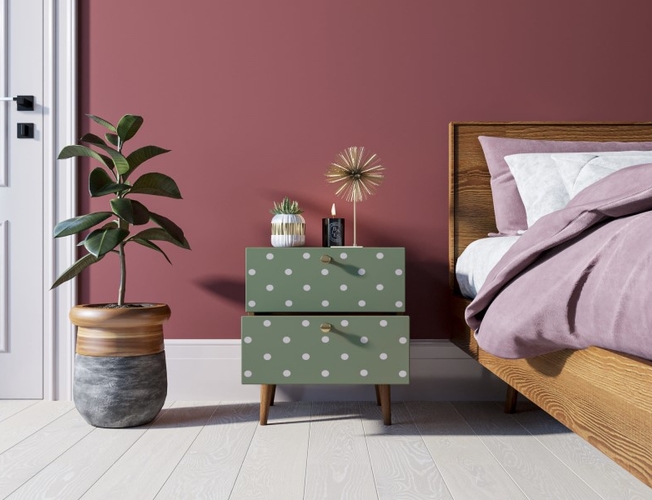 Тумбочка Berber с двумя ящиками 12 принт (Арт BB03/Print_12)