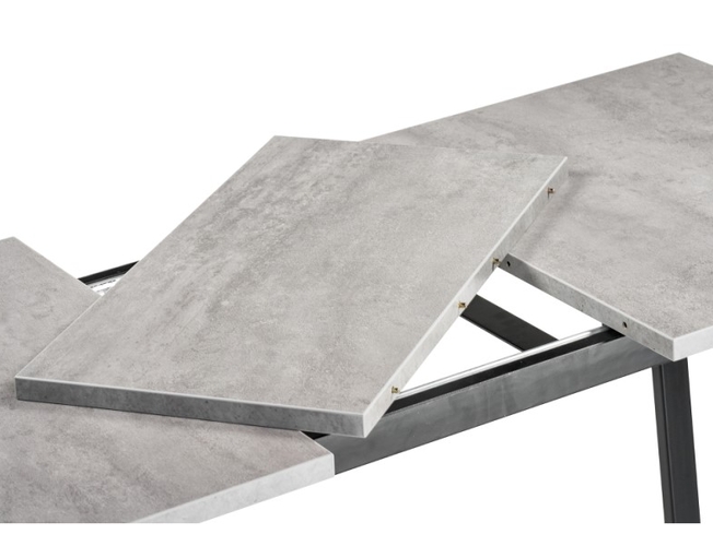 Стол раскладной Лота Лофт 120 черный матовый/бетон (Арт.489617)