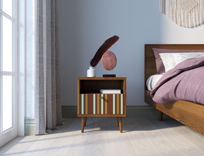 Тумбочка Berber с одним ящиком 20 принт (Арт BB06/Print_20)