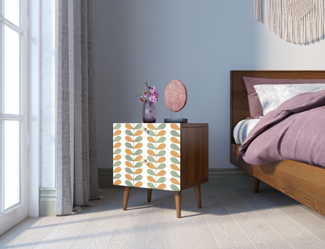 Тумбочка Berber с двумя ящиками 23 принт (Арт BB03/Print_23)