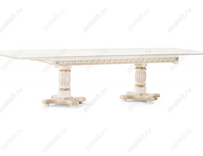 Стол Морнит молочный/золото (Арт 483916)