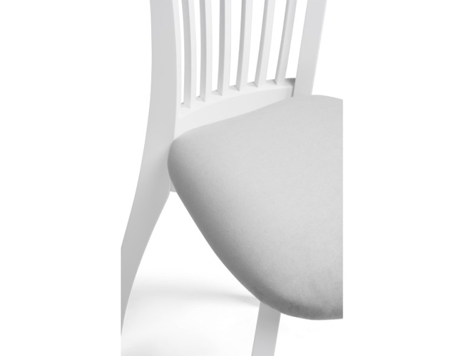 Деревянный стул Лидиос серый велюр/белый (Арт.515979)