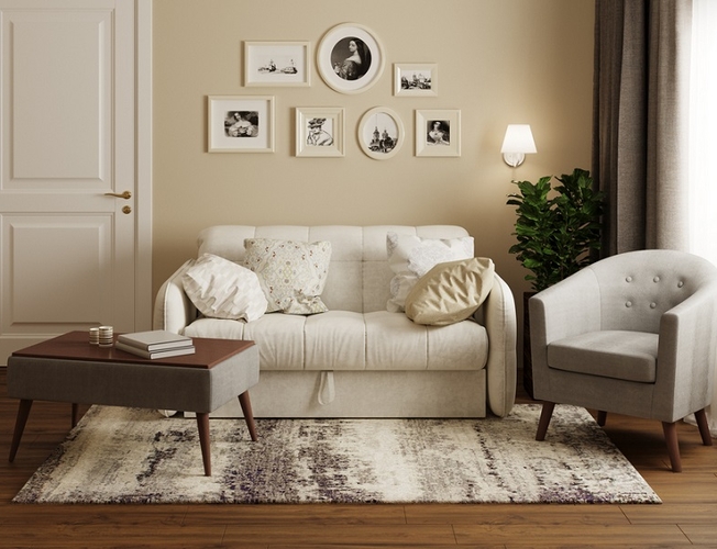 Диван-кровать Mellow Hard в интерьере