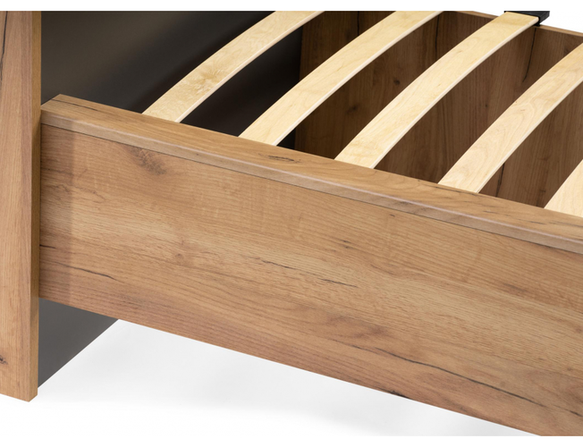 Парящая кровать Клауд дуб крафт золотой / антрацит