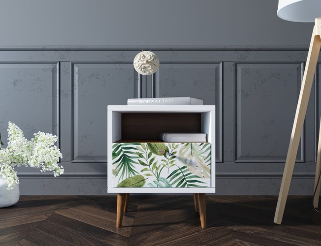 Тумбочка Berber с одним ящиком 4 принт (Арт BB06/Print_04)