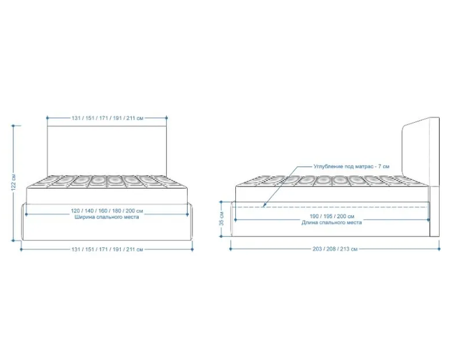 Кровать Фелиса с подъемным механизмом